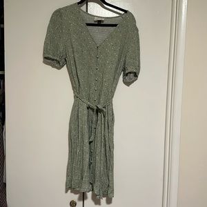 Universal Thread Mint Floral Cottagecore Dress Puff Sleeves Size med